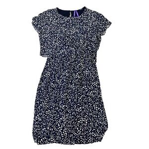 Seraphine Maternity US 4 UK 8 Navy Blue Print‎ Short Sleeve Knee Length Dress